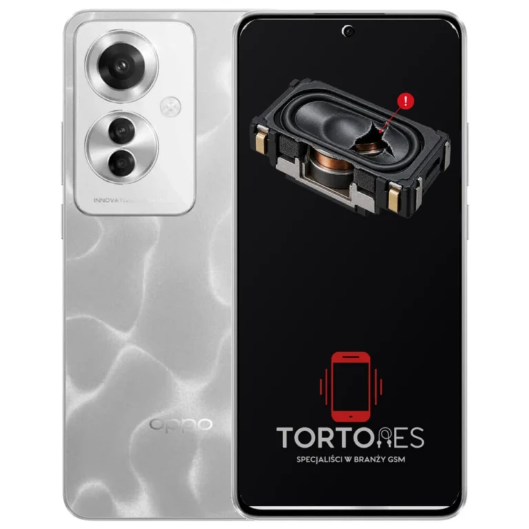 OPPO Reno11 F 5G z symbolem głośnika multimedialnego - wymiana głośnika multimedialnego
