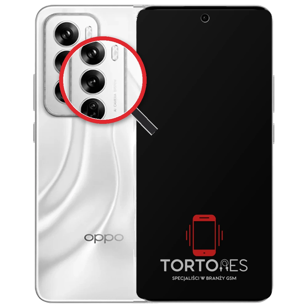 OPPO Reno12 5G z lupą na tylnych aparatach - wymiana tylnej kamery