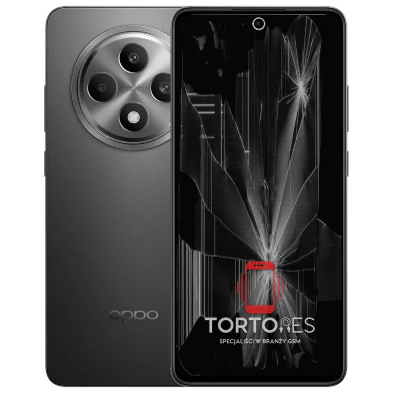OPPO Reno12 F LTE z ilustracją pękniętego wyświetlacza - wymiana zbitego wyświetlacza