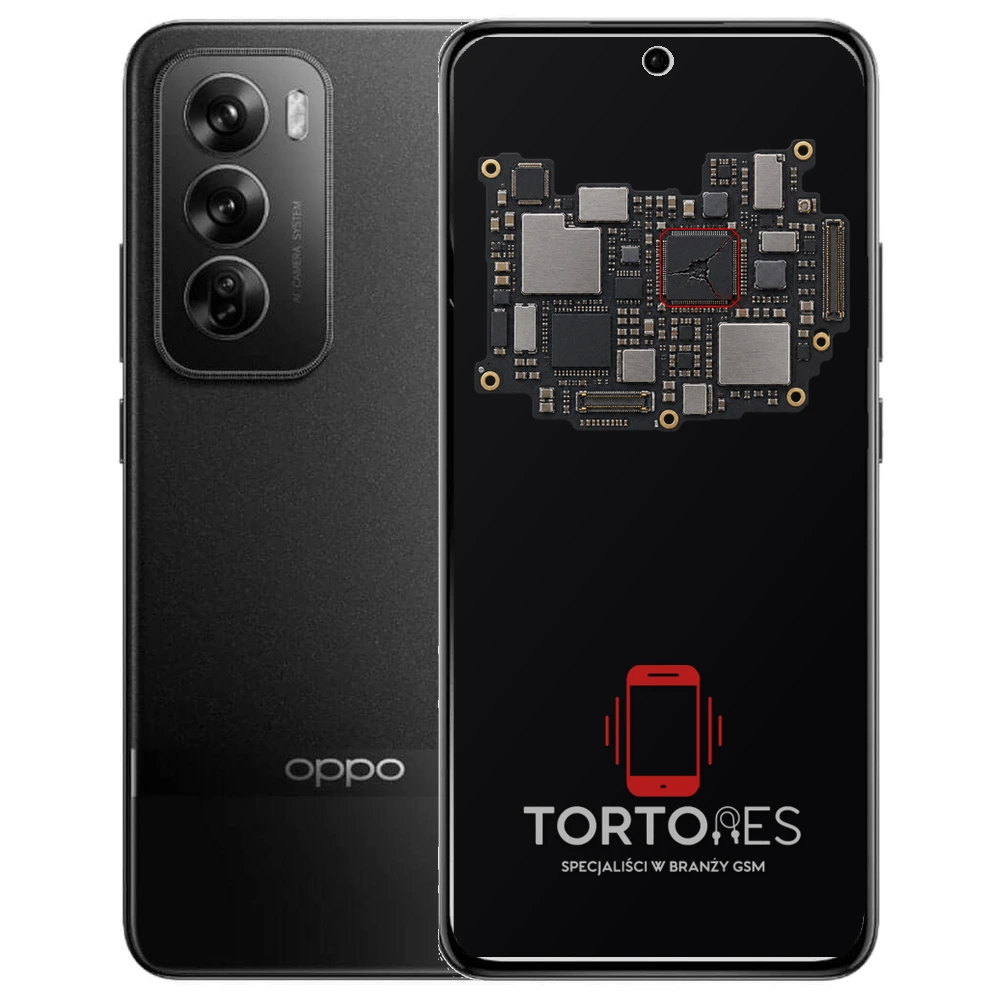 OPPO Reno12 Pro 5G z ilustracją płyty głównej - naprawa płyty głównej