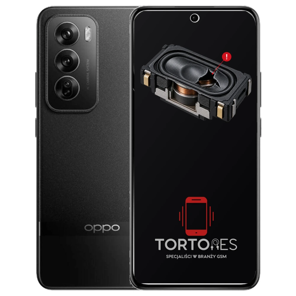 OPPO Reno12 Pro 5G z symbolem głośnika multimedialnego - wymiana głośnika multimedialnego