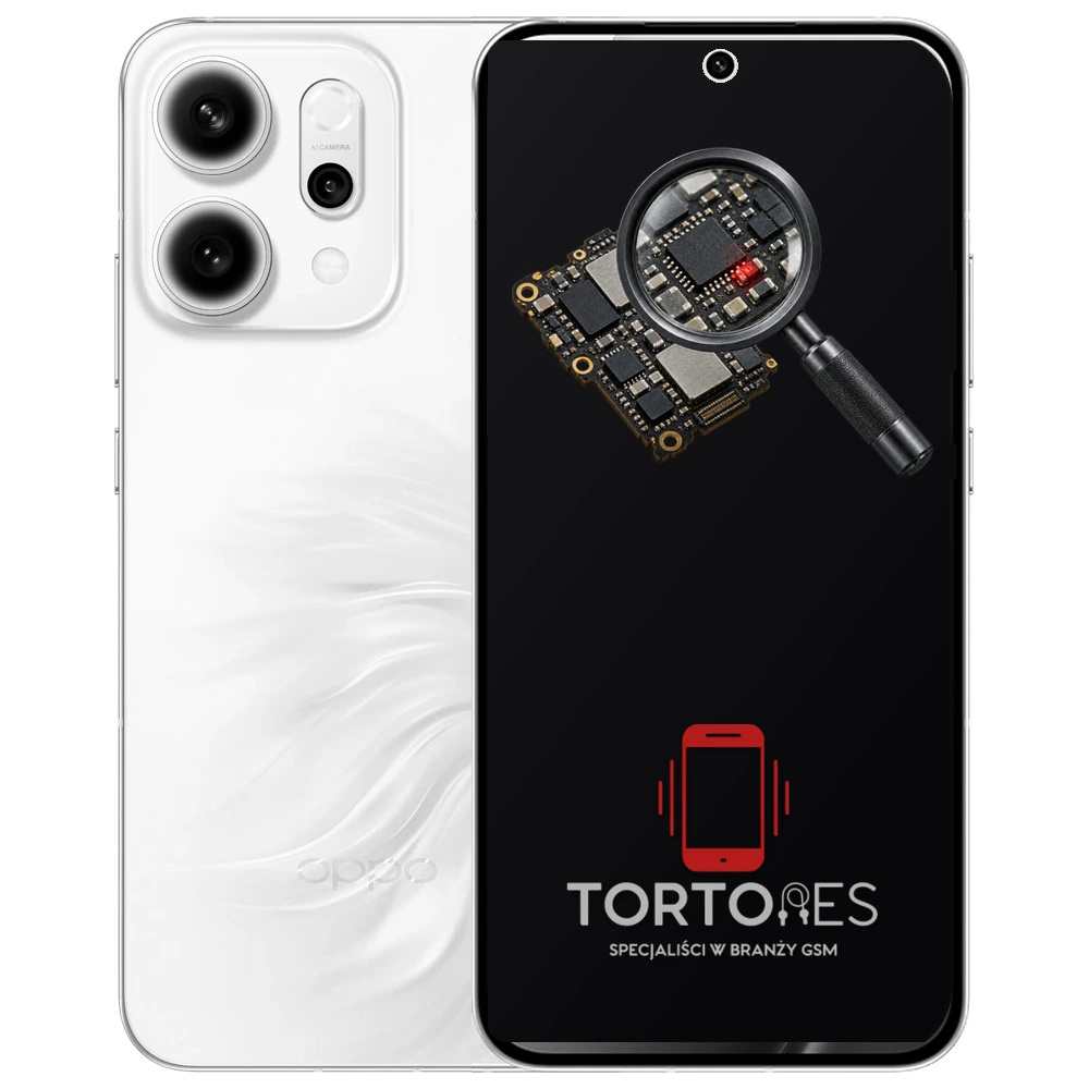 OPPO Reno14 5G z symbolem diagnostyki - diagnoza telefonu