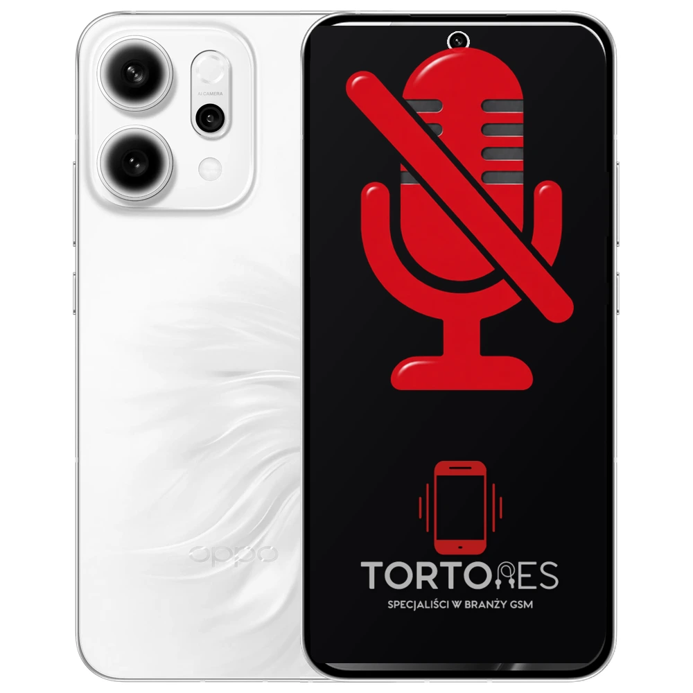 OPPO Reno14 5G z symbolem mikrofonu - naprawa mikrofonu