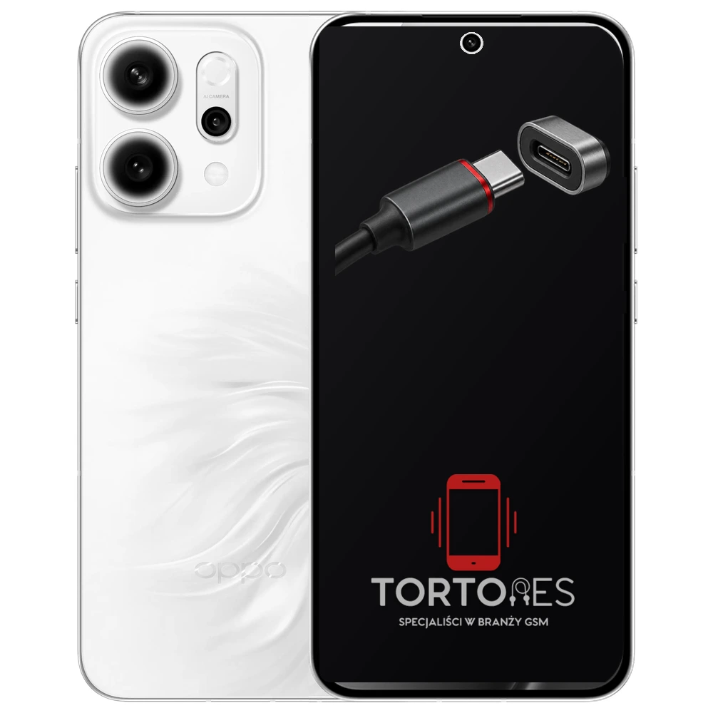 OPPO Reno14 5G z ilustracją złącza ładowania - naprawa złącza ładowania