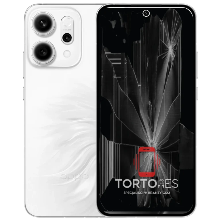 OPPO Reno14 5G z ilustracją pękniętego wyświetlacza - wymiana zbitego wyświetlacza