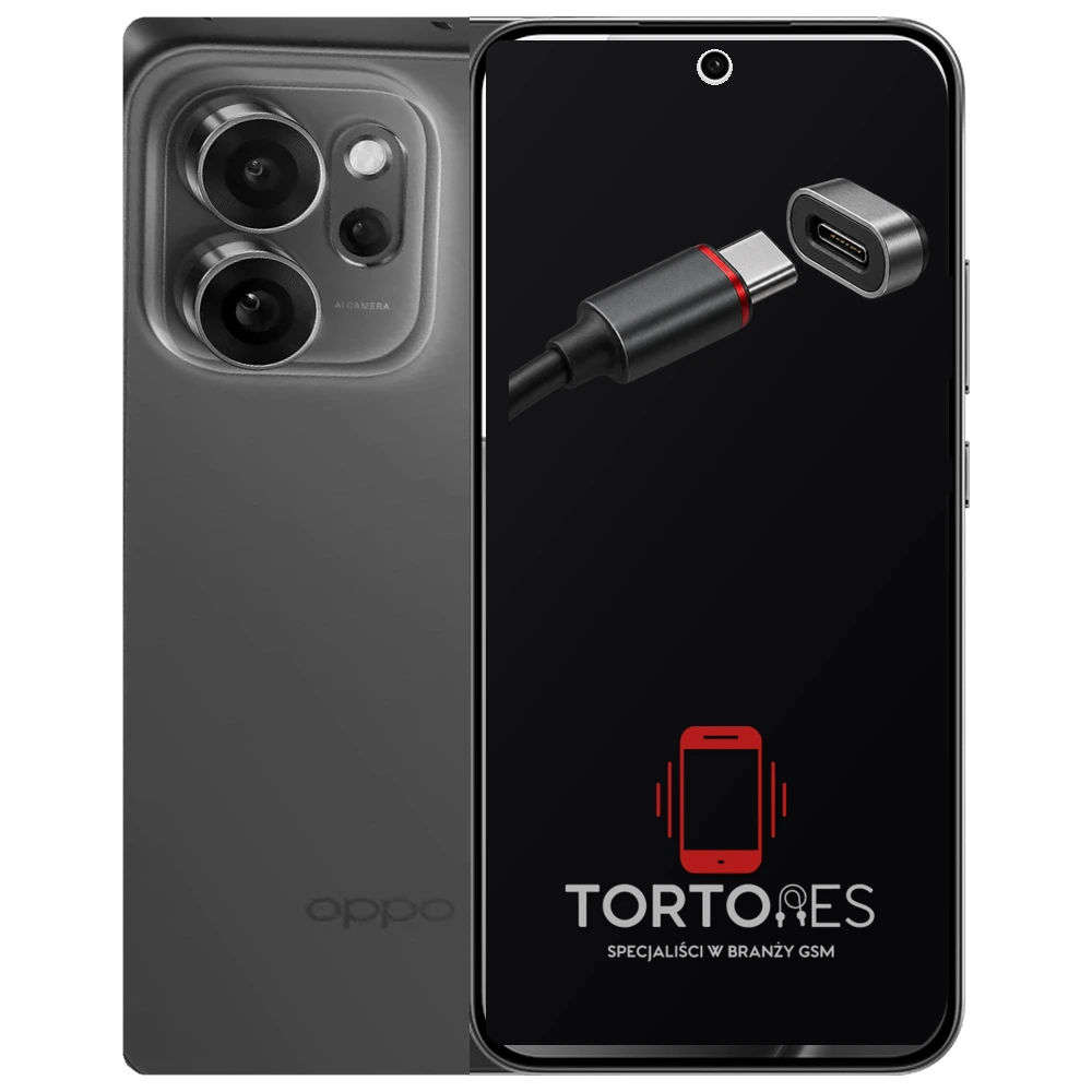 OPPO Reno14 FS 5G z ilustracją złącza ładowania - naprawa złącza ładowania