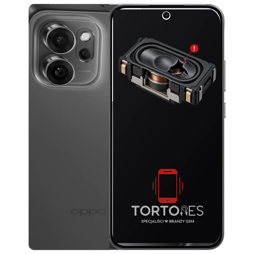 OPPO Reno14 FS 5G z symbolem głośnika multimedialnego - wymiana głośnika multimedialnego
