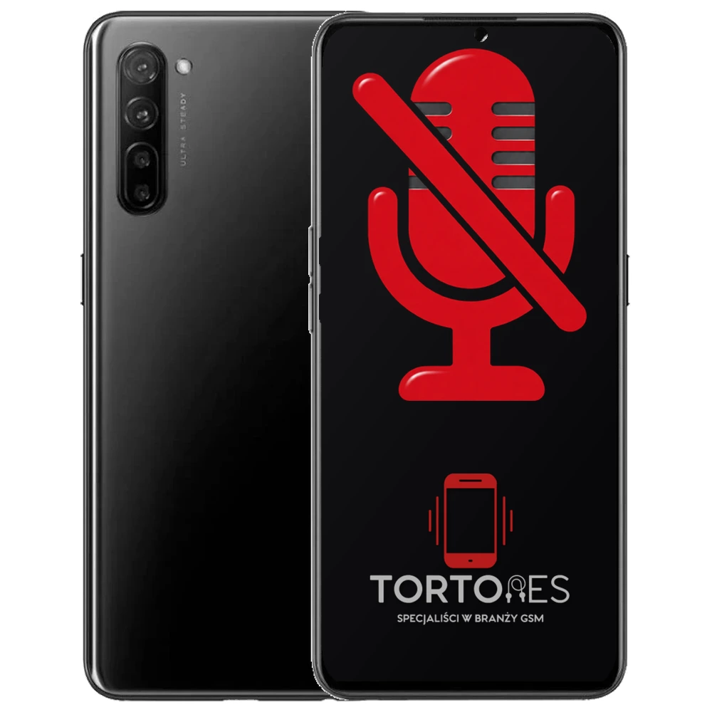 OPPO Reno3 LTE z symbolem mikrofonu - naprawa mikrofonu