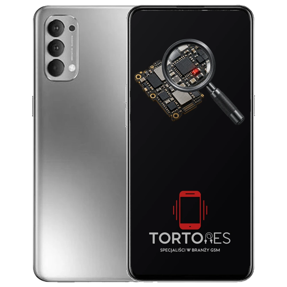 OPPO Reno4 LTE z symbolem diagnostyki - diagnoza telefonu