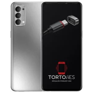 OPPO Reno4 LTE z ilustracją złącza ładowania - naprawa złącza ładowania