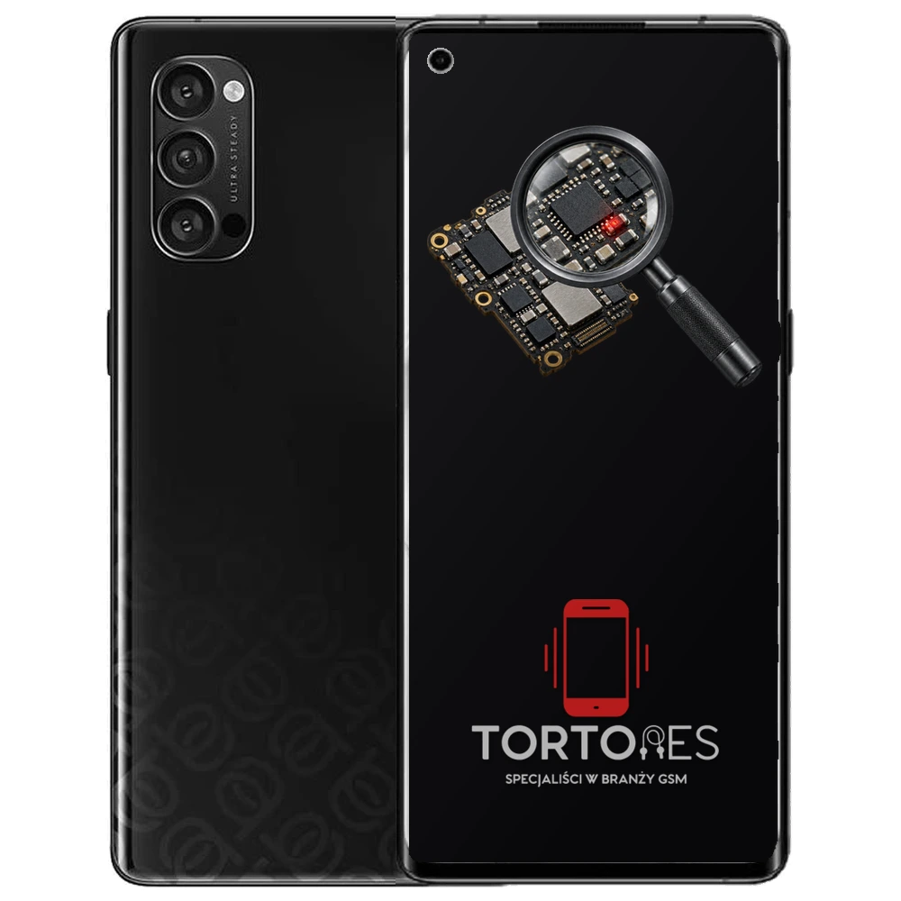 OPPO Reno4 Pro 5G z symbolem diagnostyki - diagnoza telefonu