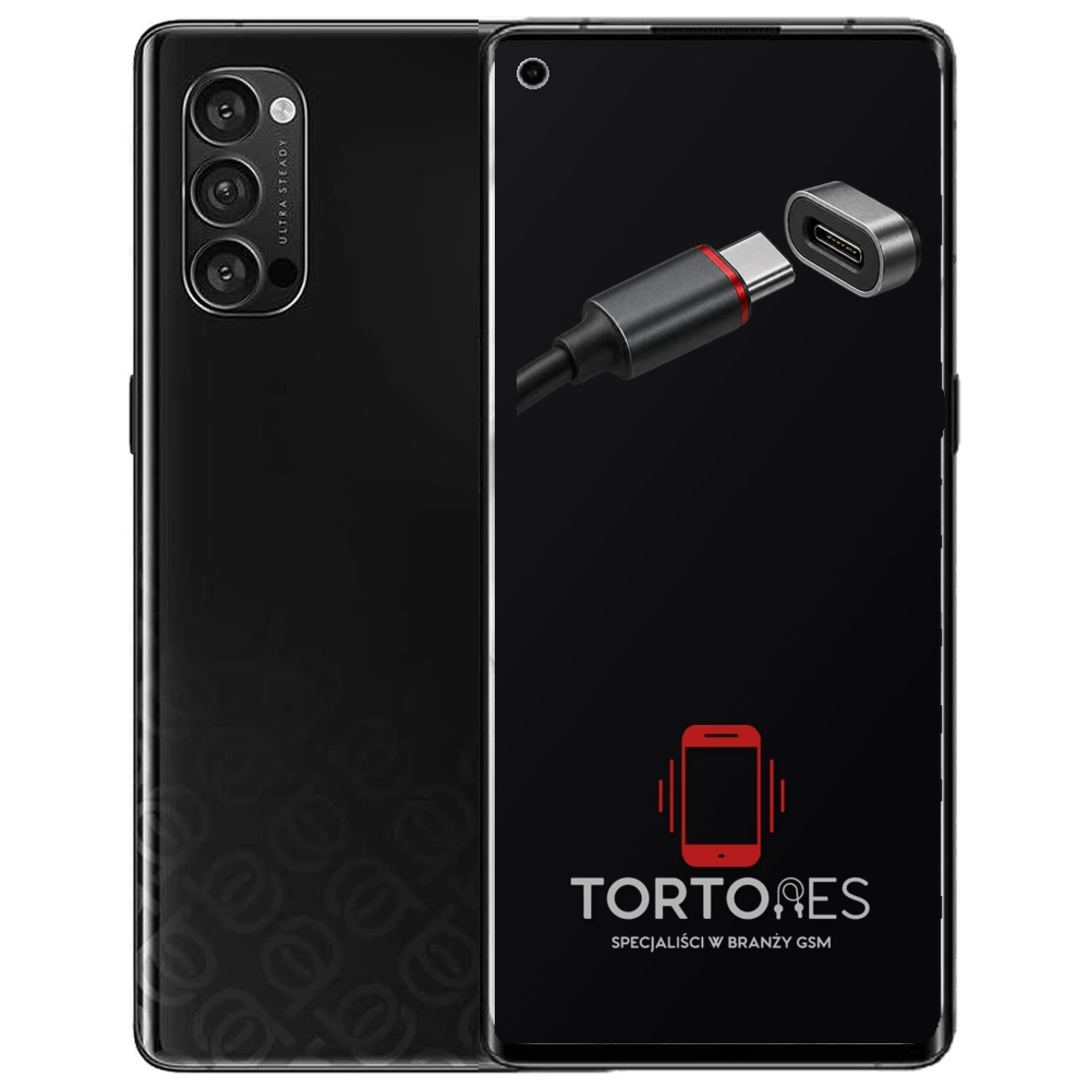 OPPO Reno4 Pro 5G z ilustracją złącza ładowania - naprawa złącza ładowania