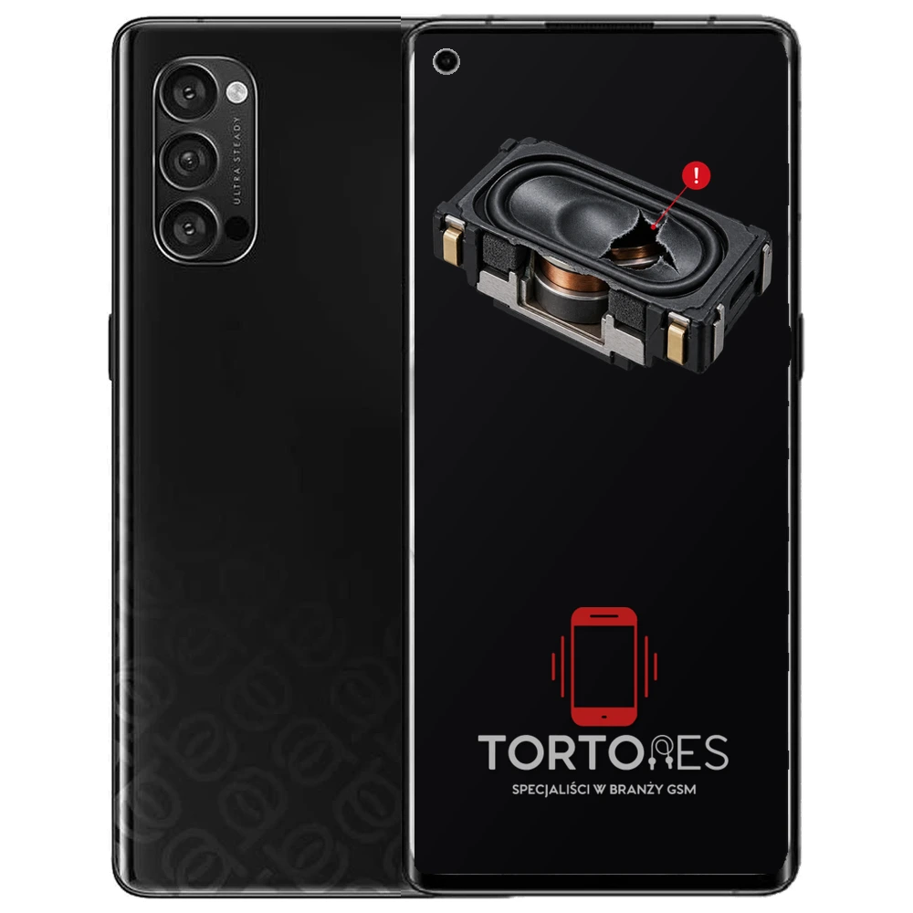 OPPO Reno4 Pro 5G z symbolem głośnika multimedialnego - wymiana głośnika multimedialnego