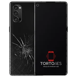 OPPO Reno4 Pro 5G z ilustracją pękniętej tylnej klapki - wymiana zbitej klapki