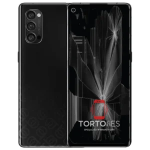OPPO Reno4 Pro 5G z ilustracją pękniętego wyświetlacza - wymiana zbitego wyświetlacza