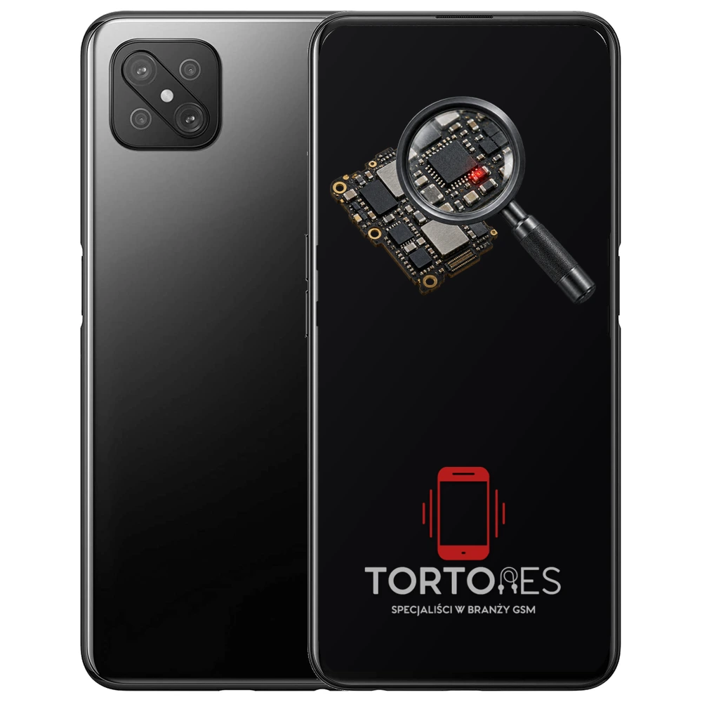 OPPO Reno4 Z 5G z symbolem diagnostyki - diagnoza telefonu