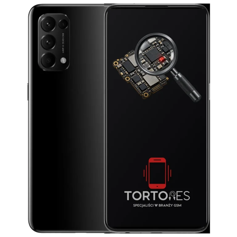 OPPO Reno5 5G z symbolem diagnostyki - diagnoza telefonu