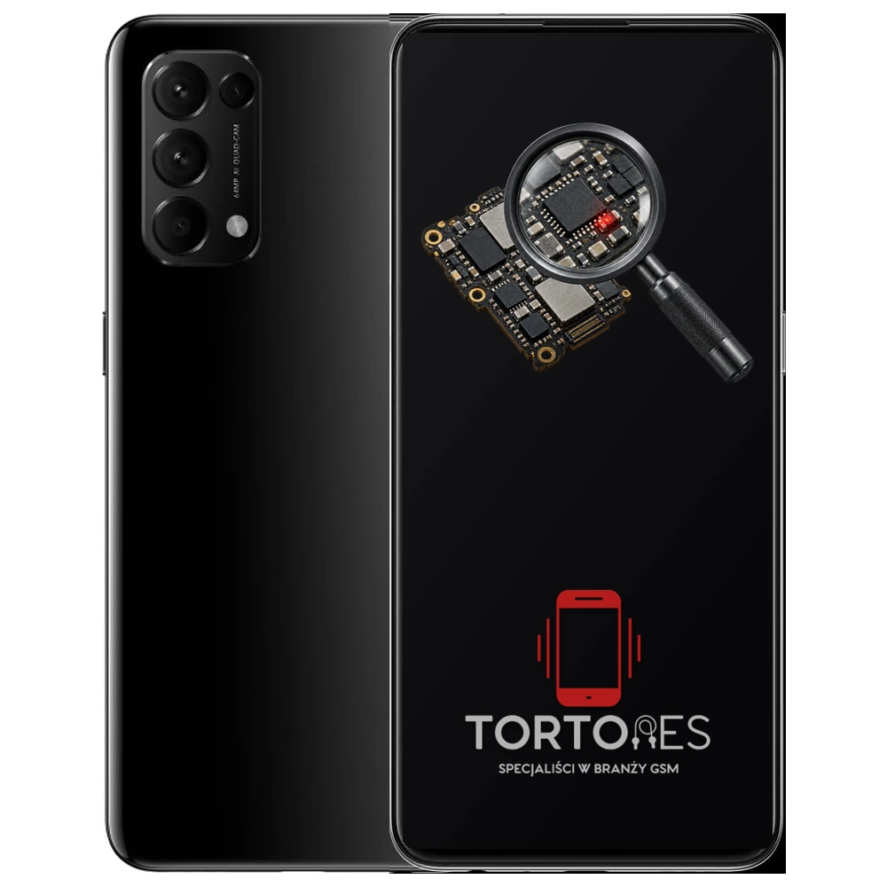 OPPO Reno5 5G z symbolem diagnostyki - diagnoza telefonu