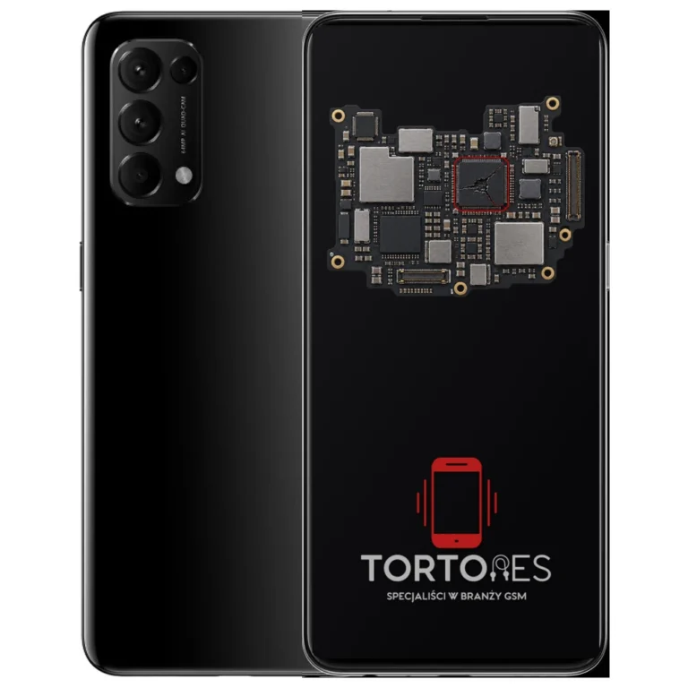 OPPO Reno5 5G z ilustracją płyty głównej - naprawa płyty głównej