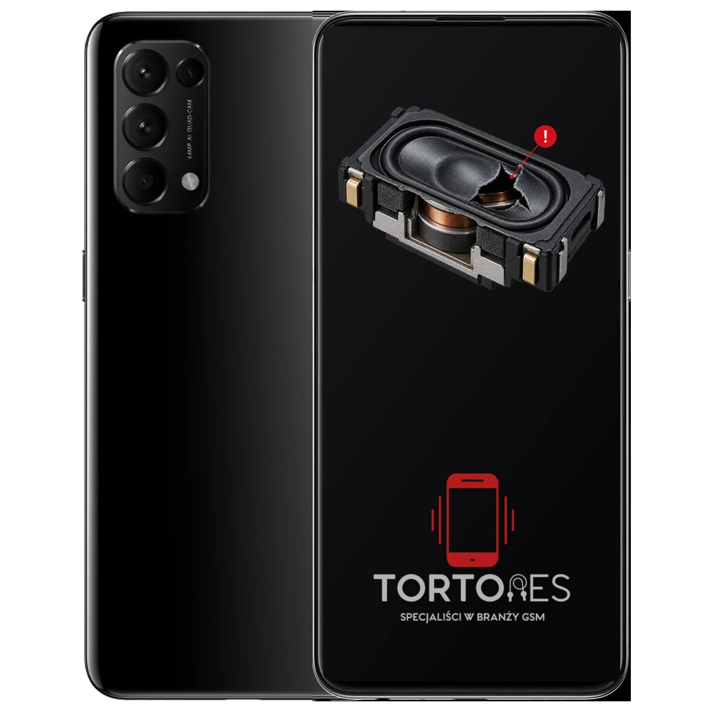 OPPO Reno5 5G z symbolem głośnika multimedialnego - wymiana głośnika multimedialnego