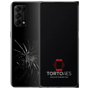 OPPO Reno5 5G z ilustracją pękniętej tylnej klapki - wymiana zbitej klapki
