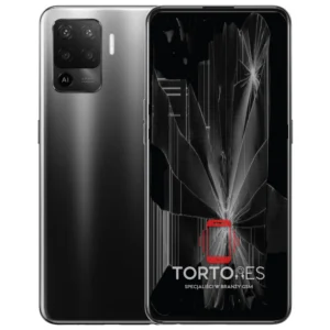 OPPO Reno5 Lite z ilustracją pękniętego wyświetlacza - wymiana zbitego wyświetlacza