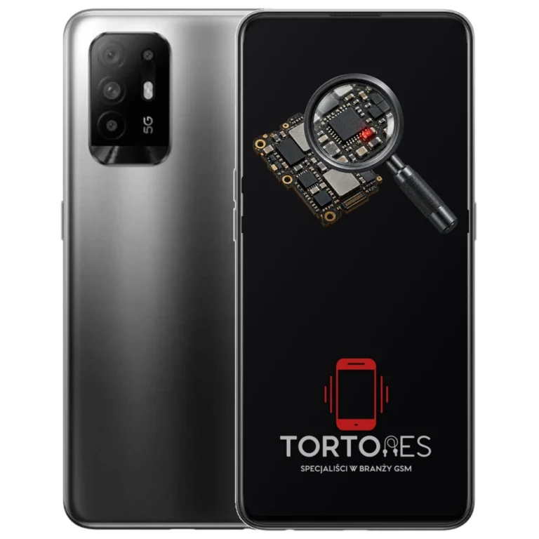 OPPO Reno5 Z 5G z symbolem diagnostyki - diagnoza telefonu