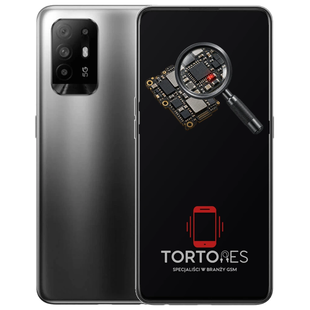 OPPO Reno5 Z 5G z symbolem diagnostyki - diagnoza telefonu