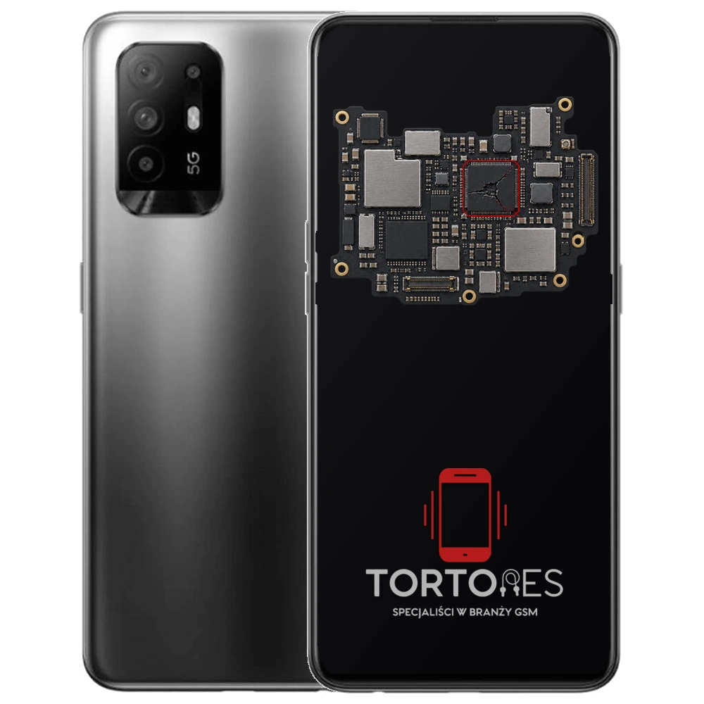 OPPO Reno5 Z 5G z ilustracją płyty głównej - naprawa płyty głównej