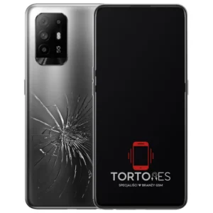 OPPO Reno5 Z 5G z ilustracją pękniętej tylnej klapki - wymiana zbitej klapki