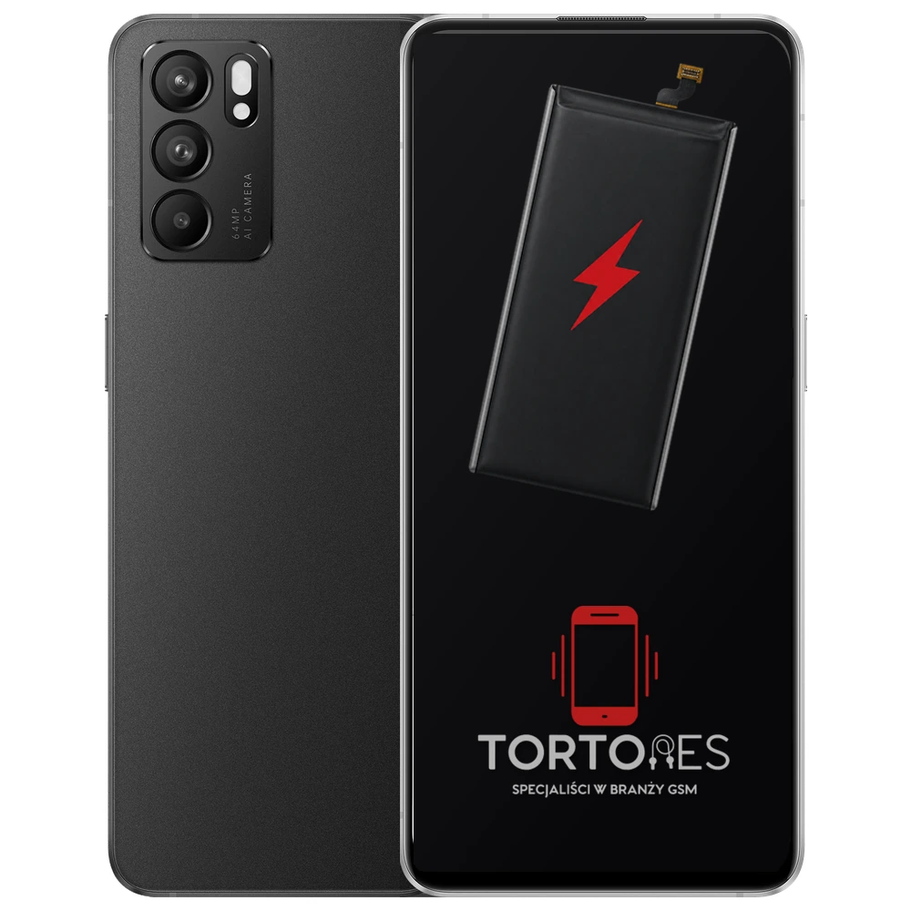 OPPO Reno6 5G z ilustracją baterii - wymiana baterii