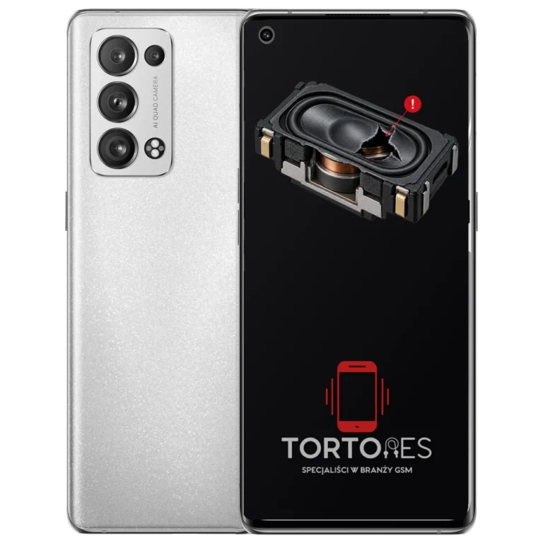 OPPO Reno6 Pro 5G z symbolem głośnika multimedialnego - wymiana głośnika multimedialnego