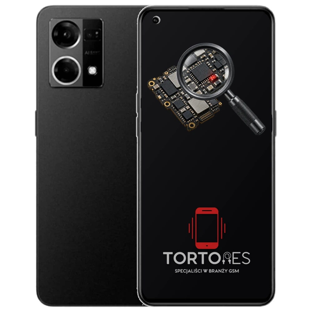 OPPO Reno7 LTE z symbolem diagnostyki - diagnoza telefonu
