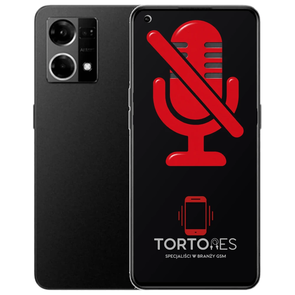 OPPO Reno7 LTE z symbolem mikrofonu - naprawa mikrofonu