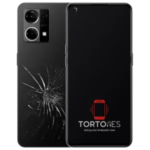 OPPO Reno7 LTE z ilustracją pękniętej tylnej klapki - wymiana zbitej klapki