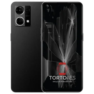 OPPO Reno7 LTE z ilustracją pękniętego wyświetlacza - wymiana zbitego wyświetlacza