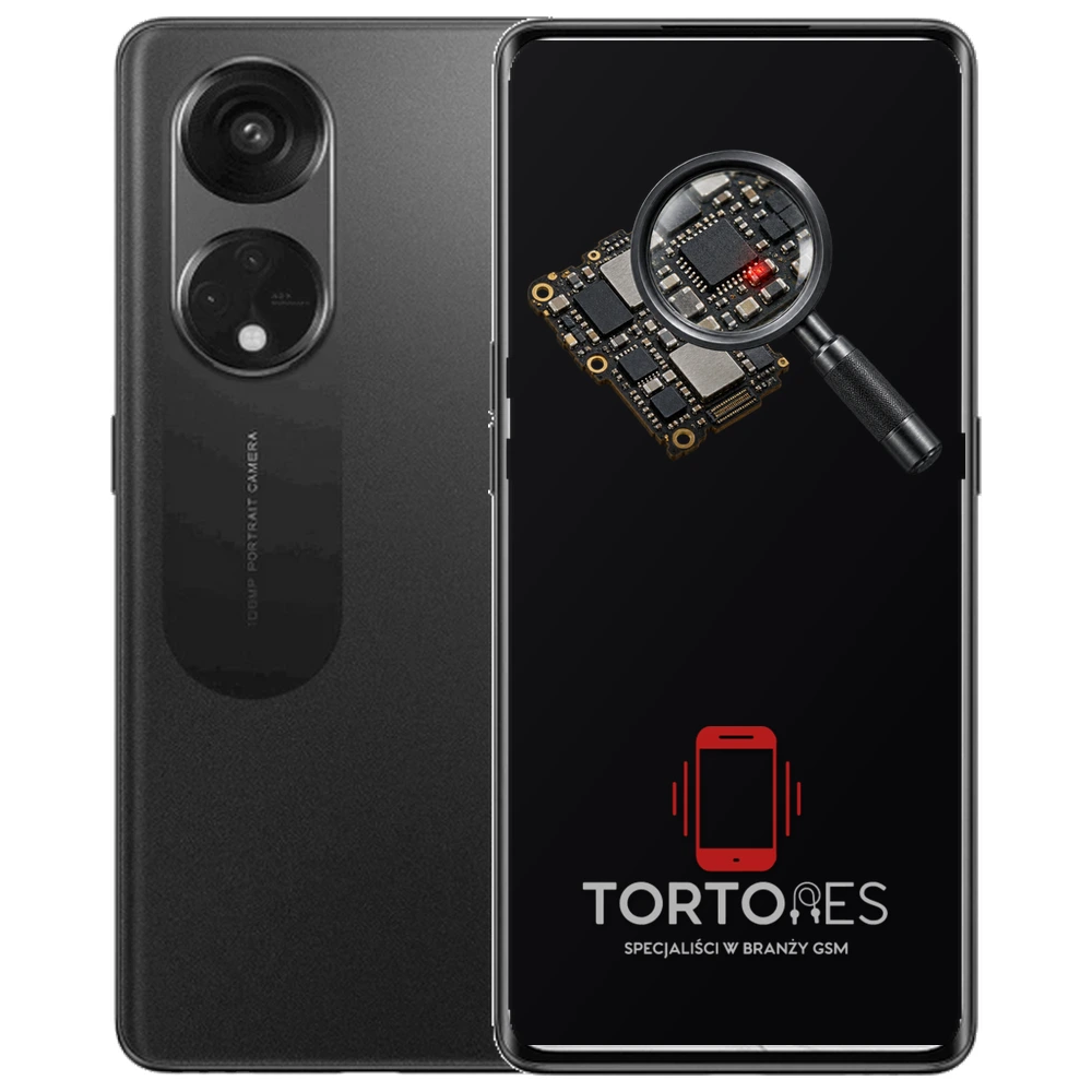 OPPO Reno8 T LTE z symbolem diagnostyki - diagnoza telefonu