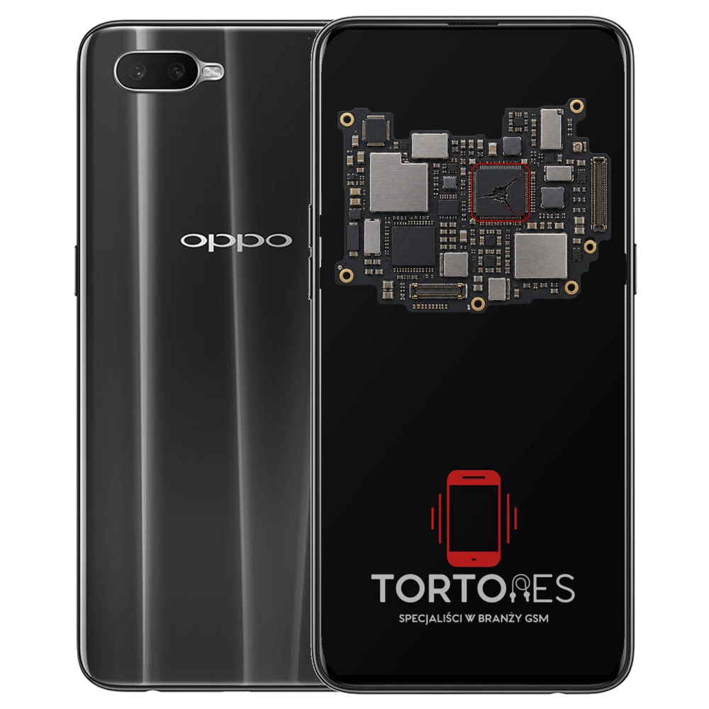 OPPO RX17 Neo z ilustracją płyty głównej - naprawa płyty głównej