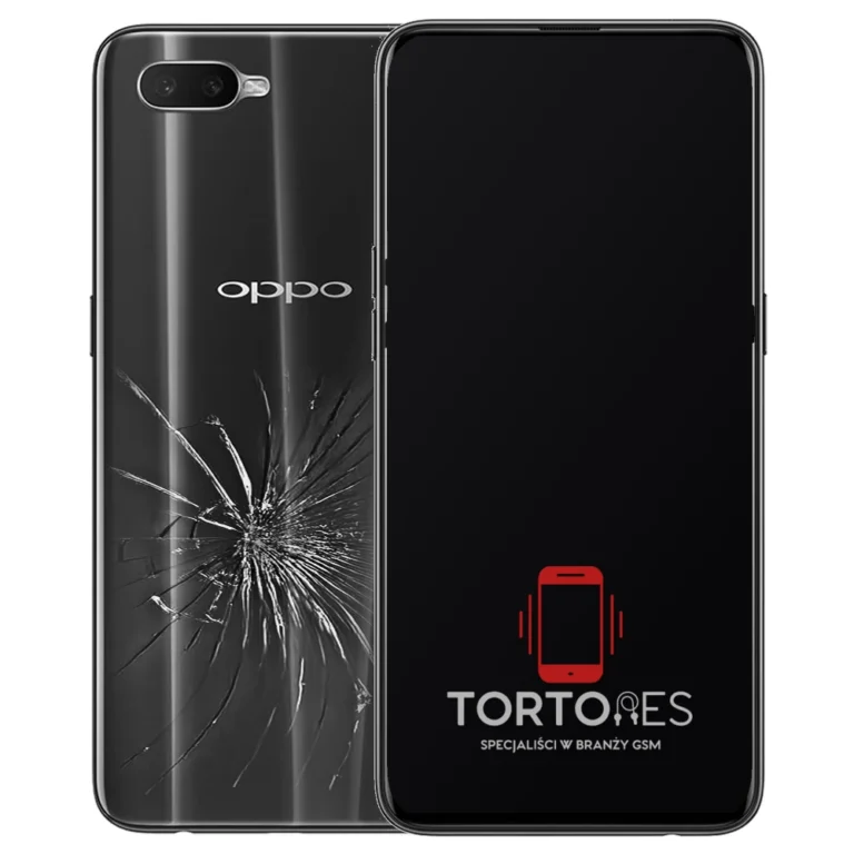 OPPO RX17 Neo z ilustracją pękniętej tylnej klapki - wymiana zbitej klapki