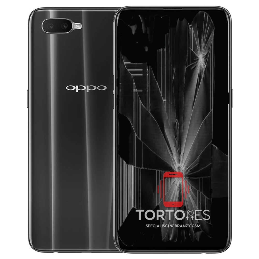 OPPO RX17 Neo z ilustracją pękniętego wyświetlacza - wymiana zbitego wyświetlacza