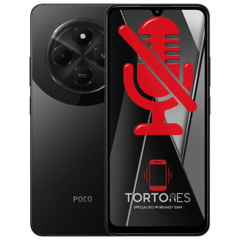POCO C75 z symbolem mikrofonu - naprawa mikrofonu