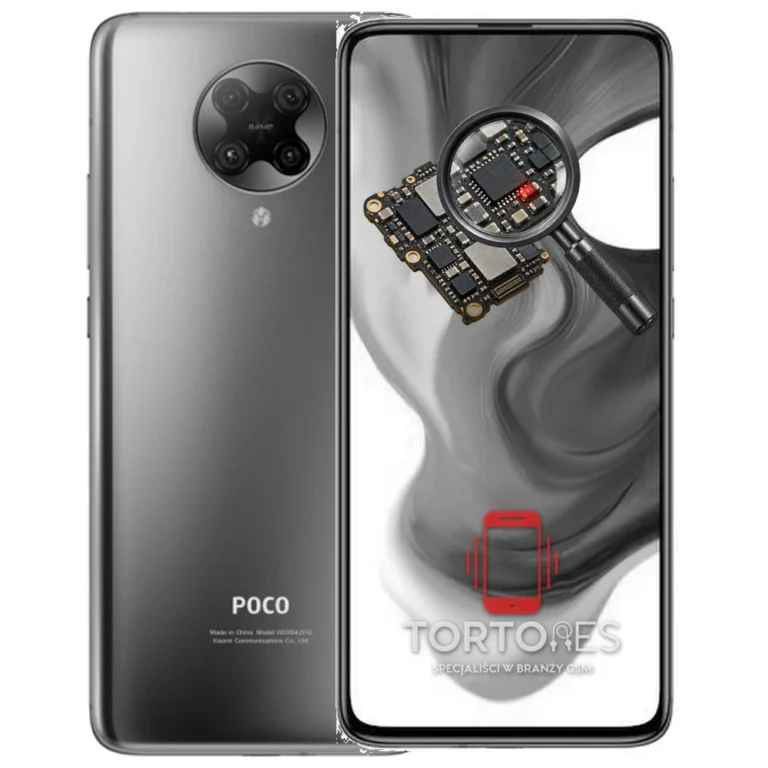 POCO F2 Pro z symbolem diagnostyki - diagnoza telefonu
