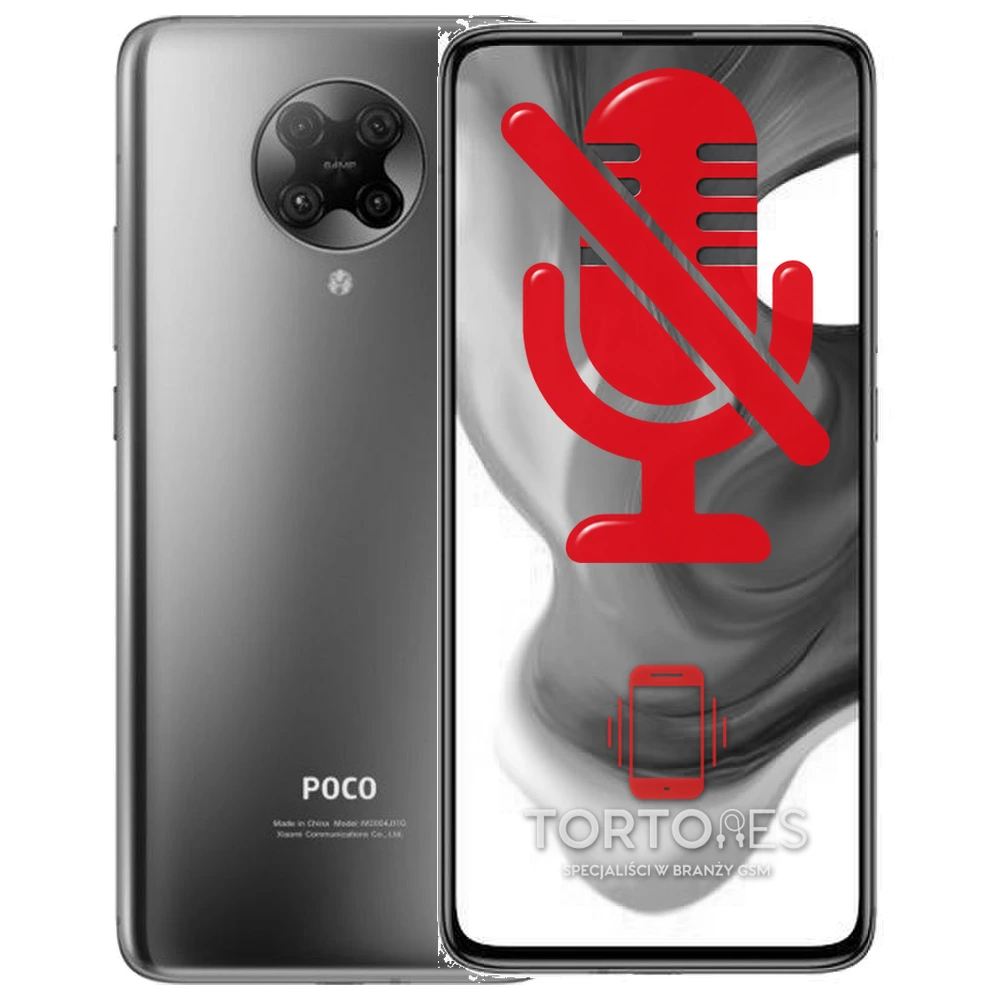 POCO F2 Pro z symbolem mikrofonu - naprawa mikrofonu
