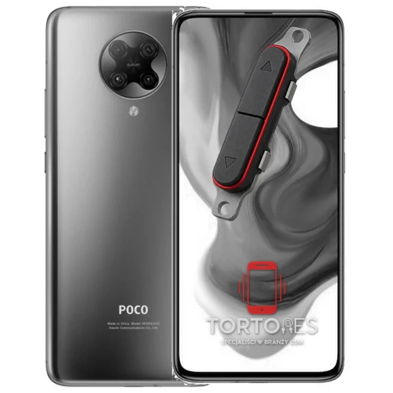 POCO F2 Pro z symbolem przycisków - naprawa przycisków włączania i głośności