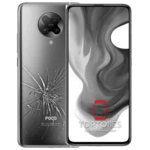 POCO F2 Pro z ilustracją pękniętej tylnej klapki - wymiana zbitej klapki