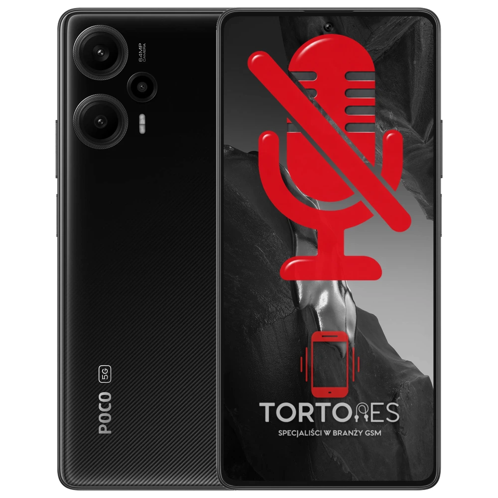 POCO F5 z symbolem mikrofonu - naprawa mikrofonu