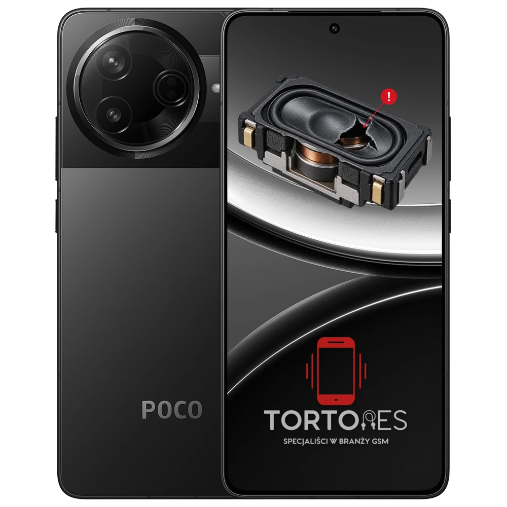 POCO F7 Pro z symbolem głośnika multimedialnego - wymiana głośnika multimedialnego