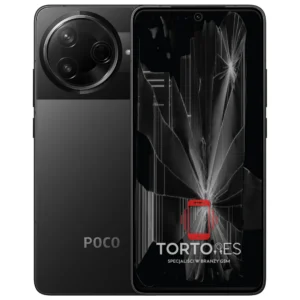POCO F7 Pro z ilustracją pękniętego wyświetlacza - wymiana zbitego wyświetlacza