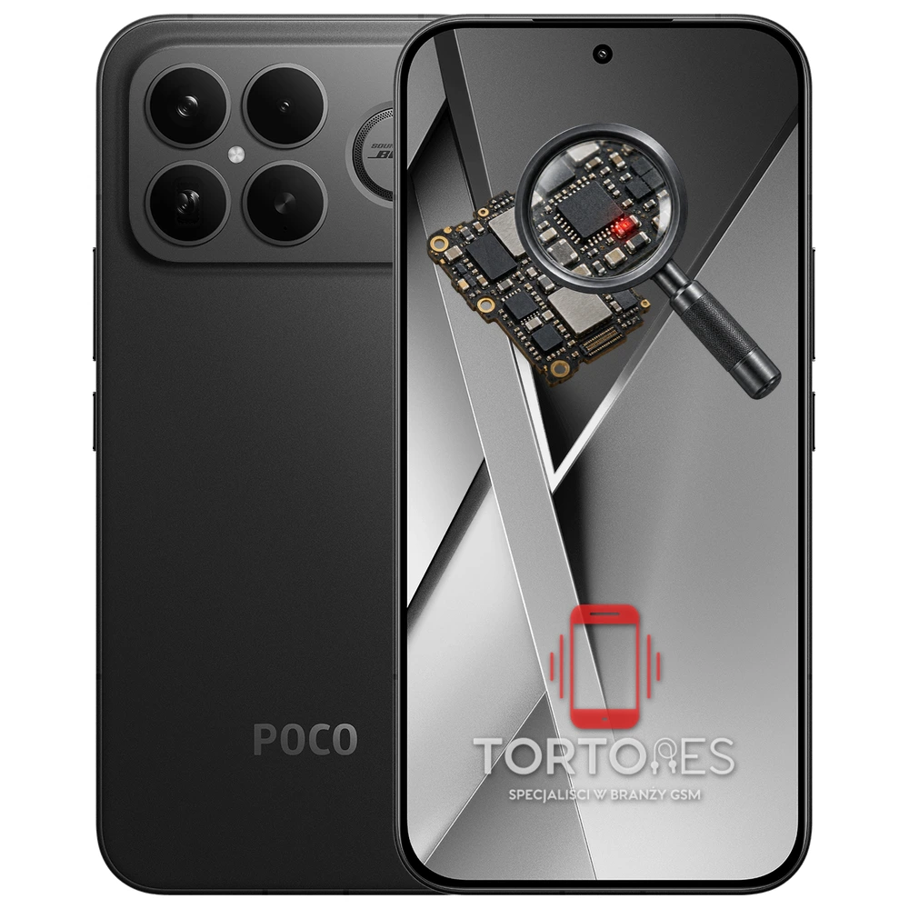 POCO F8 Ultra z symbolem diagnostyki - diagnoza telefonu