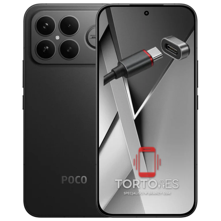POCO F8 Ultra z ilustracją złącza ładowania - naprawa złącza ładowania